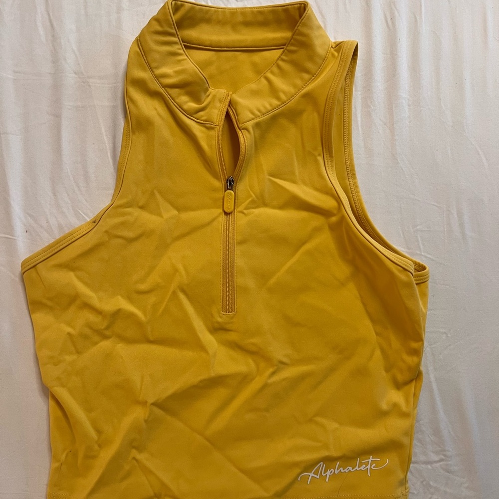 Alphalete Women's Golden Zip Tank Top
